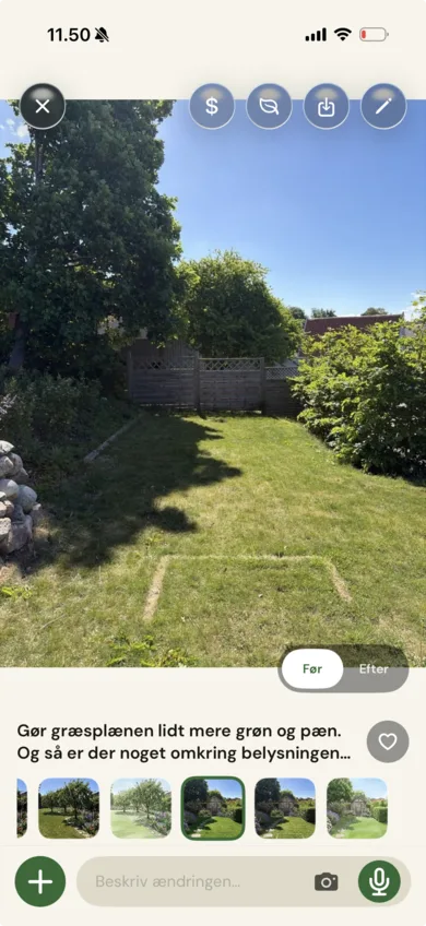 Before and after garden dream images in Viggo